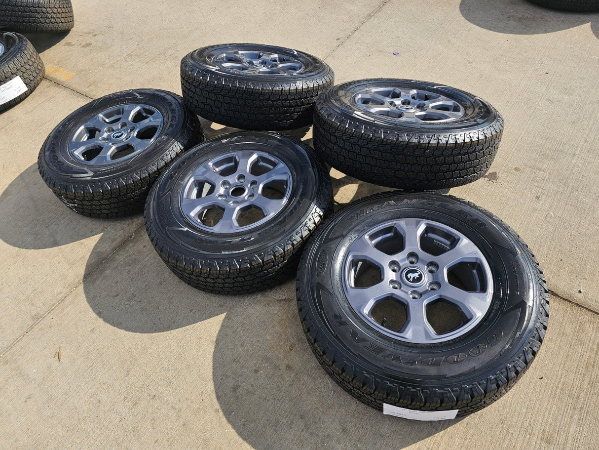 17" Ford Bronco Big Bend wheels rims 10384 OEM Ranger 2024 2025 2026 GOODYEAR Texas Truck Tire