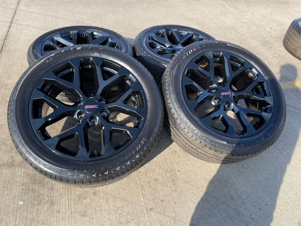 22" GMC Yukon Sierra Chevy Tahoe 1500 OEM replica 5668 wheels rims tires NEW Texas Truck Tire