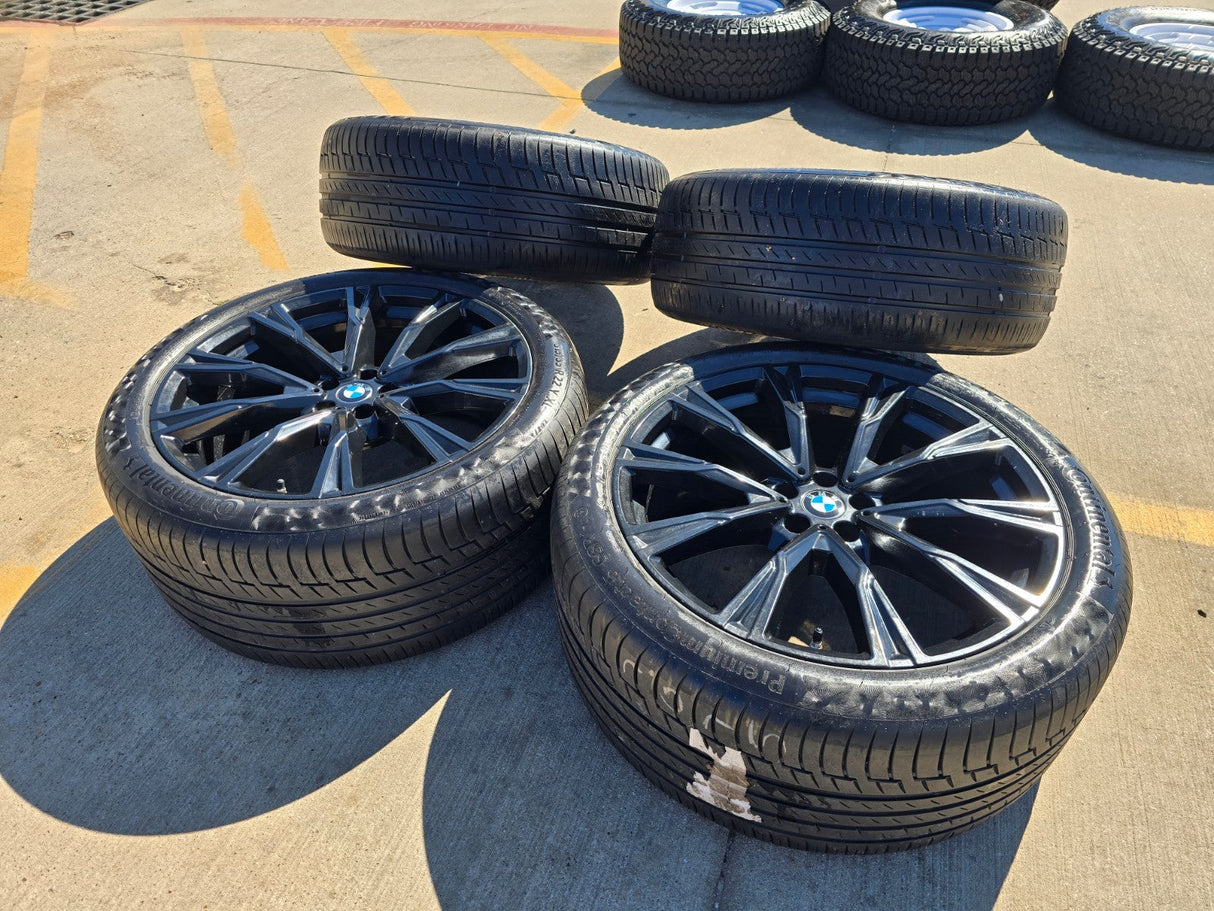 22" BMW X5 X6 X7 OEM 86534 86539 Series wheels rims tires CONTINENTAL Texas Truck Tire