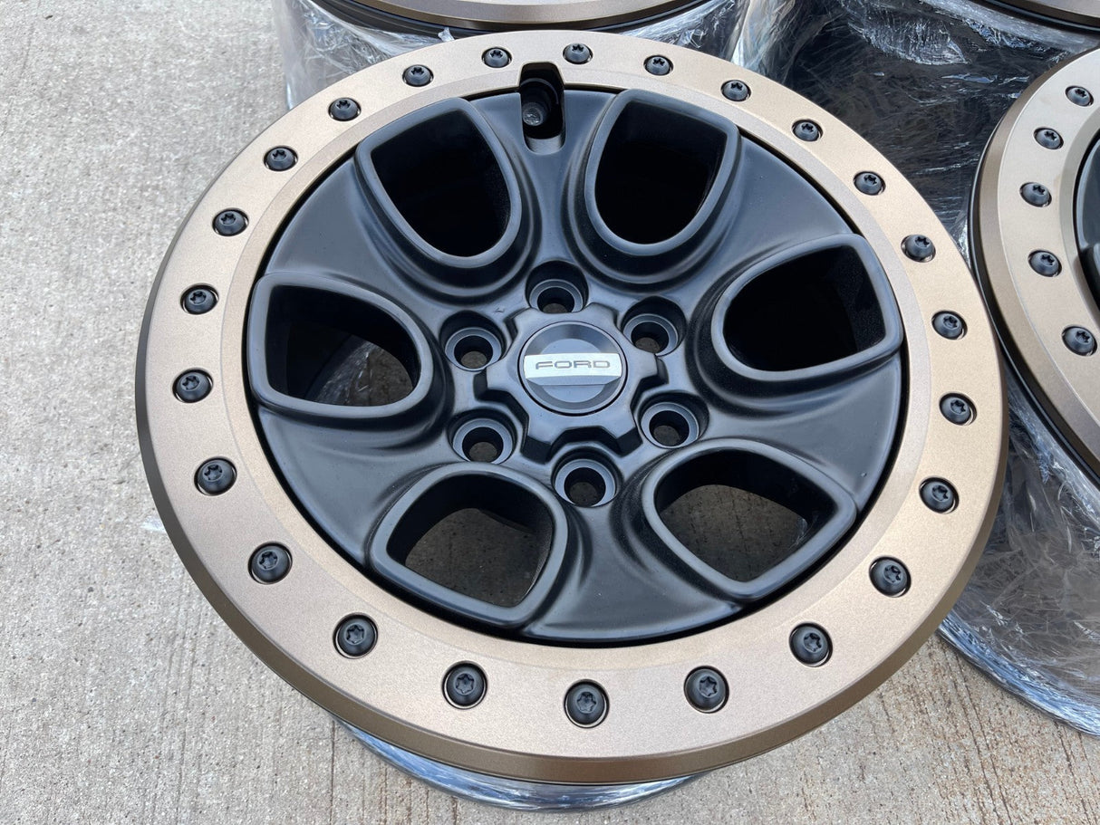 17" Ford F-150 Raptor OEM BEADLOCK rims wheels 10459 95210 BRONZE 2025 2026 NEW Texas Truck Tire