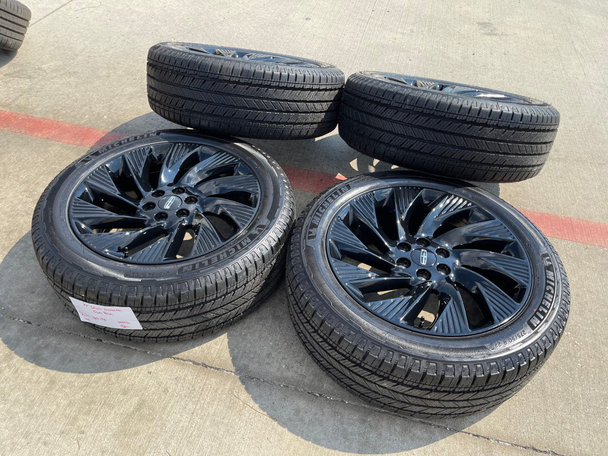 22" Lincoln Navigator OEM 10665 rims wheels BLACK LABEL 2025 2026 MICHELIN NEW Texas Truck Tire