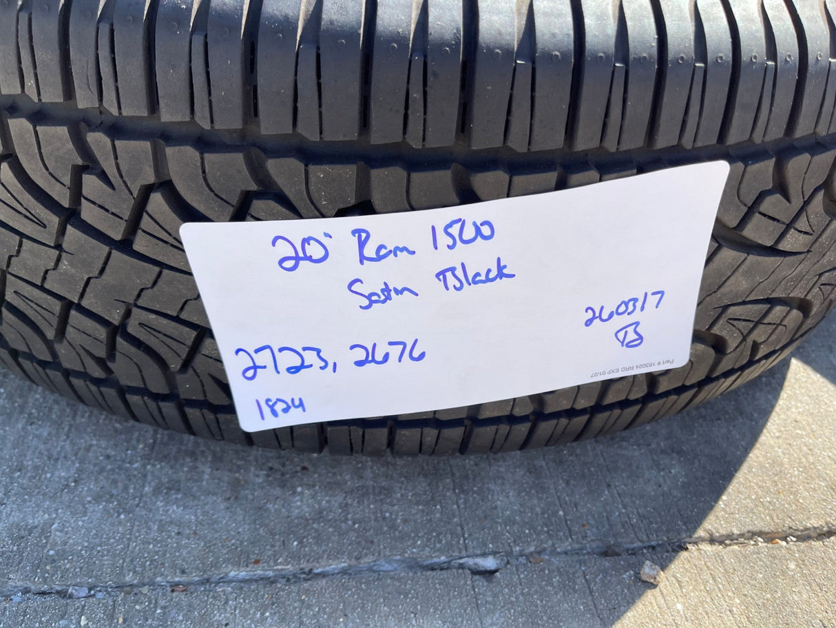 20" Dodge Ram 1500 OEM LIMITED Black 2676 2723 wheels rims PIRELLI A/TR Texas Truck Tire