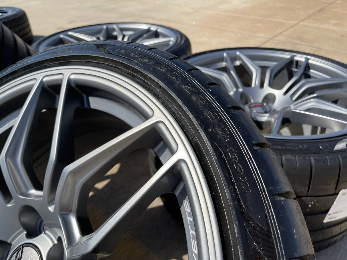 20" + 21" Chevy Corvette Z06 C8 OEM wheels rims 95580 95581 tires 2023 2024 2025 Texas Truck Tire