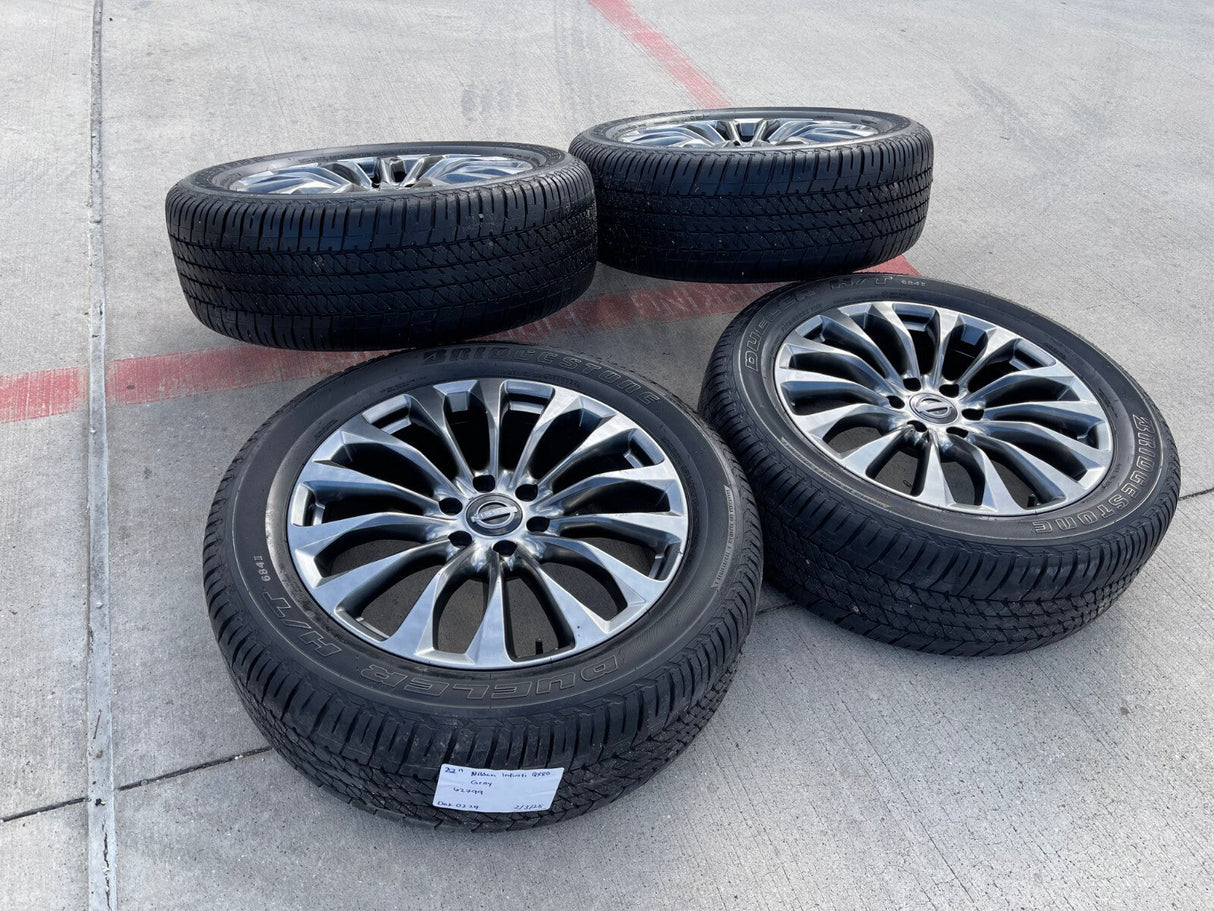 22" Infiniti QX80 QX56 Nissan Titan OEM wheels rims 62799 73770 tires Texas Truck Tire