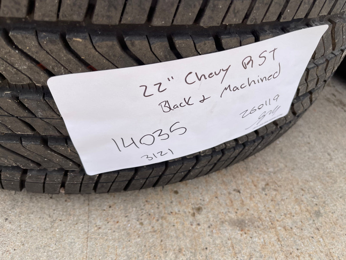 22" Chevy Tahoe Suburban RST OEM 14035 wheels rims Silverado 2025 2026 NEW Texas Truck Tire