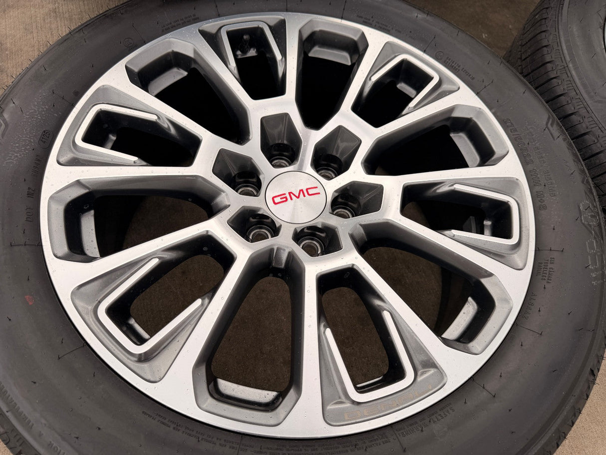 22" GMC Yukon Sierra DENALI OEM wheels rims Tahoe tires 2024 2025 2026 NEW Texas Truck Tire