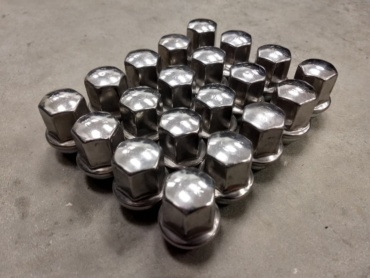 (20) 14x1.5 OEM Dodge RAM 1500 Charger Challenger SRT lug nuts polished OE Texas Truck Tire