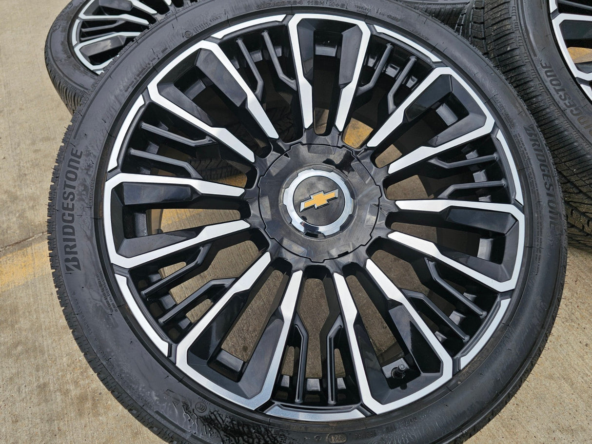 24" Chevy Tahoe Suburban Silverado OEM High Country wheels rims 2025 2026 NEW Texas Truck Tire
