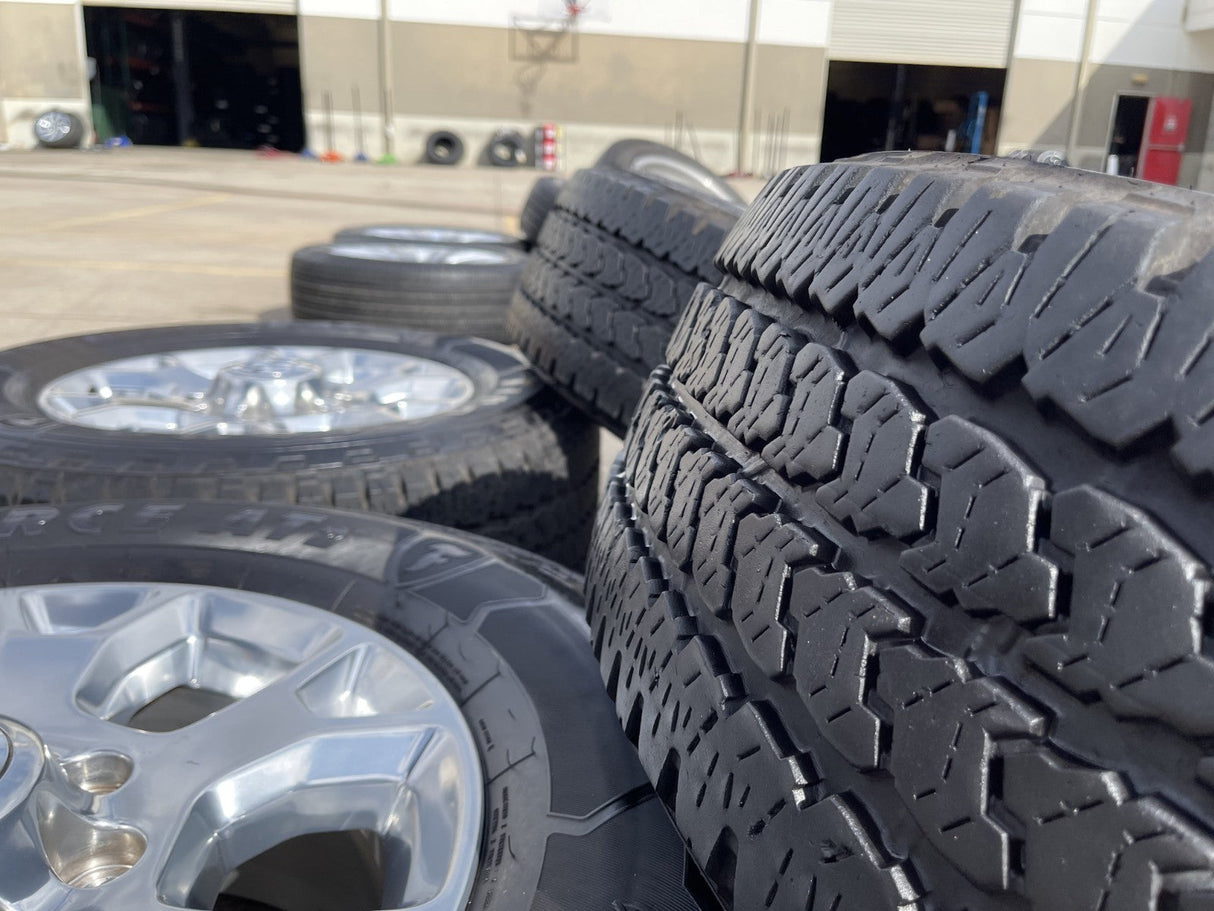 18" Ram 2500 3500 Laramie Power Wagon OEM wheels rims 2693 tires FIRESTONE A/T2 Texas Truck Tire