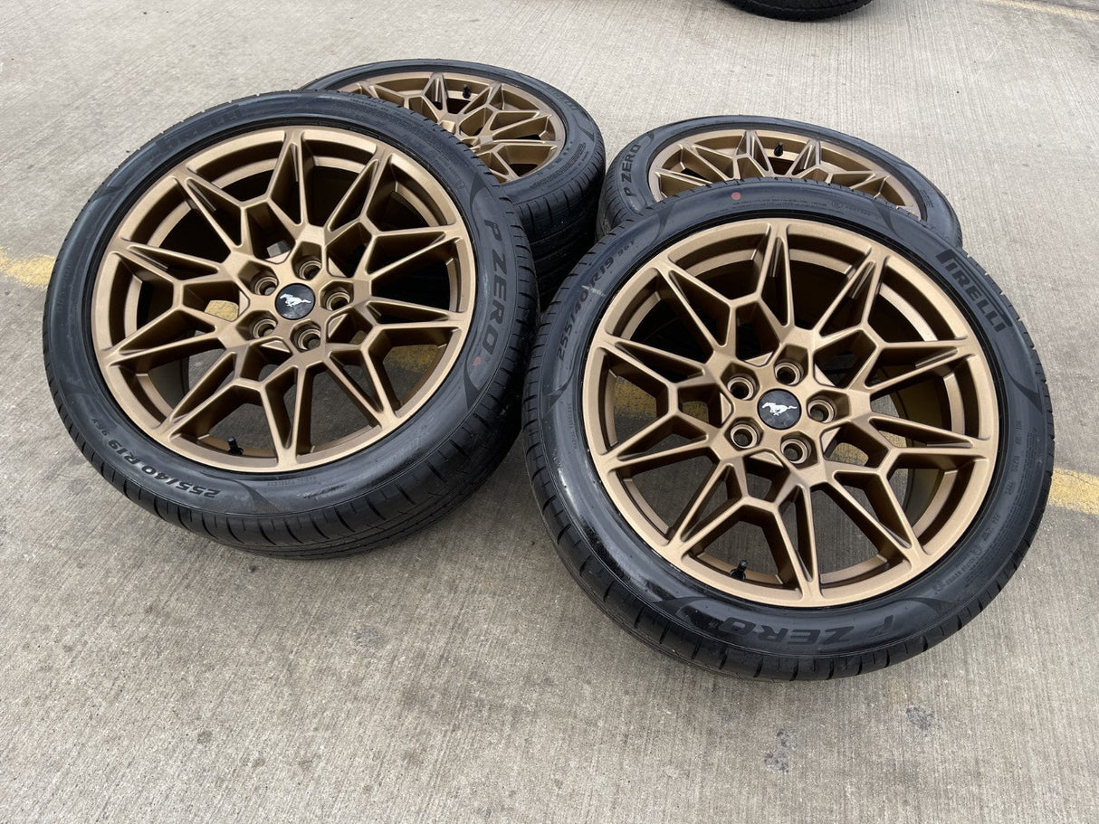 19" Ford Mustang GT Track Pack OEM 10600 10603 Bronze wheels rims 2025 2026 NEW Texas Truck Tire