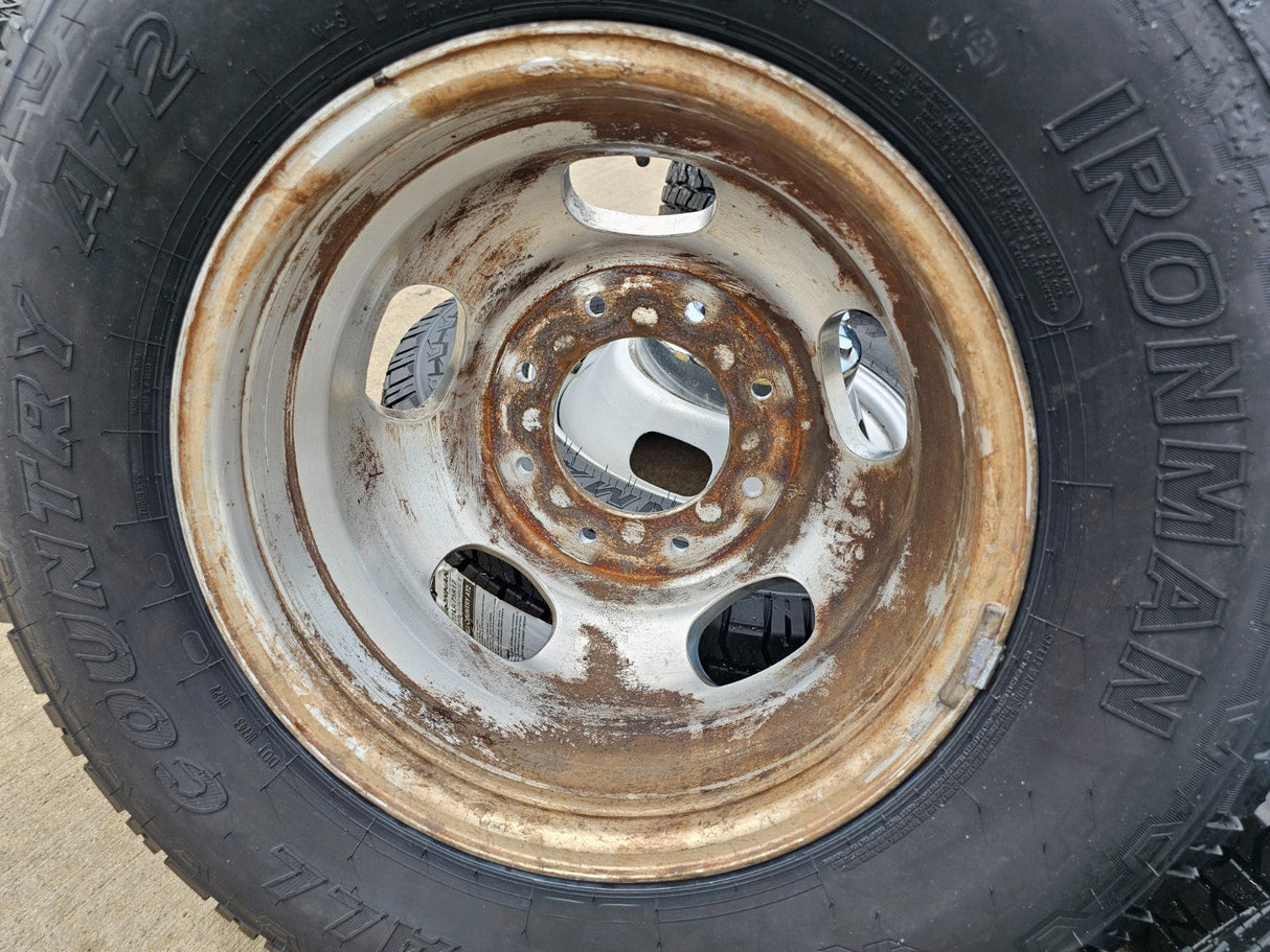 17" Ford F-350 Dually OEM 10477 10478 rims wheels 2024 2025 2026 IRONMAN A/T NEW Texas Truck Tire
