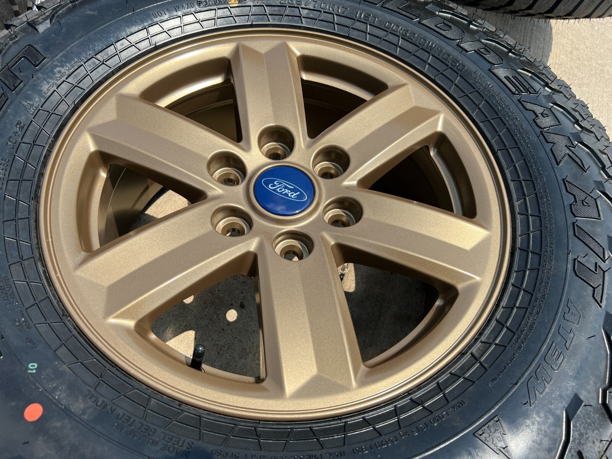 17" Ford F-150 OEM BRONZE Tremor rims wheels tires 10339 FALKEN A/T3 NEW Texas Truck Tire