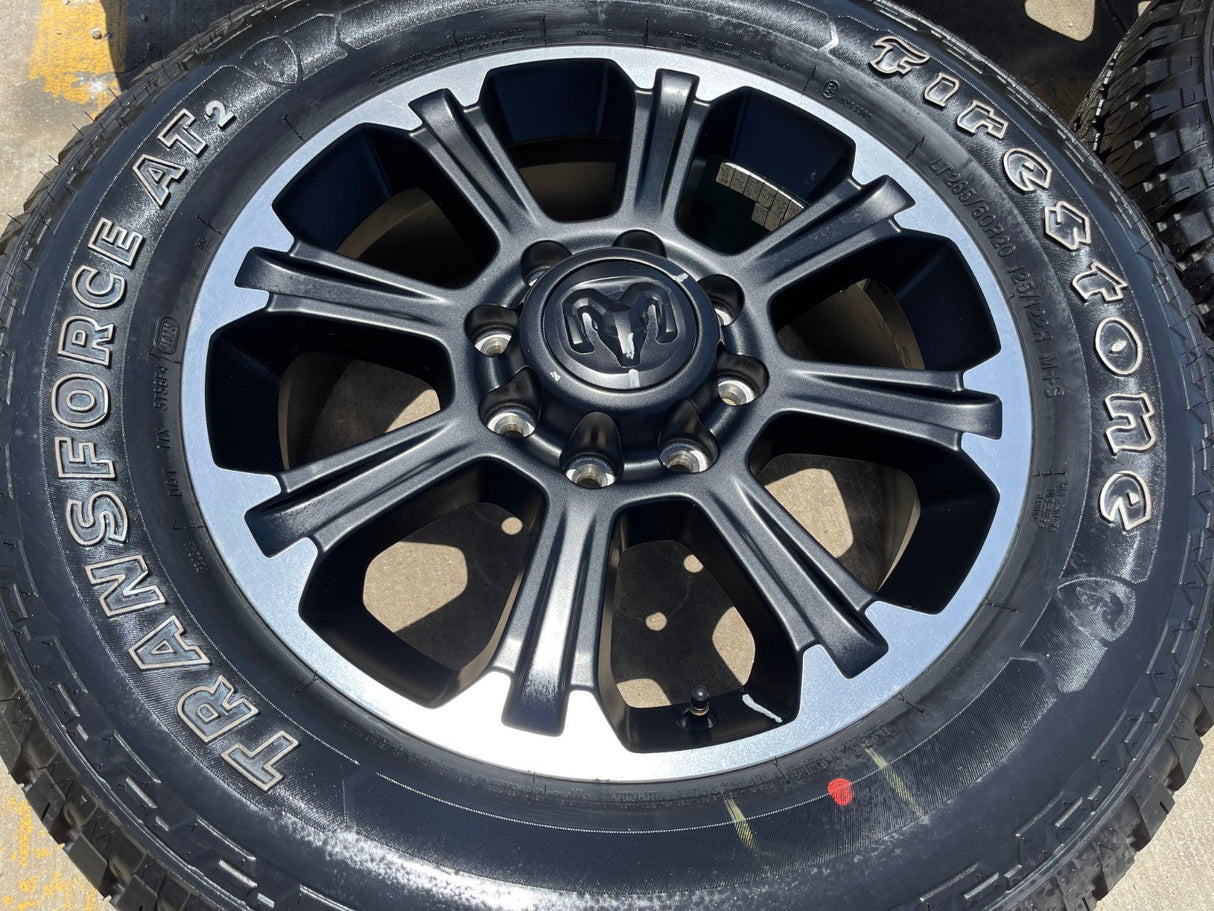 20" Dodge Ram 2500 3500 LARAMIE OEM wheels rims A/T tires 2025 2026 NEW Texas Truck Tire