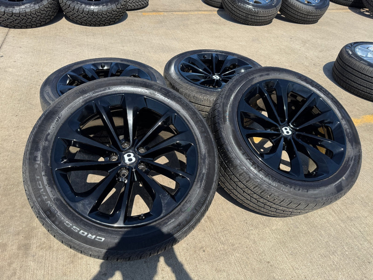 21" Bentley Bentayga OEM wheels rims black Mulliner Continental Flying Spur GT Texas Truck Tire