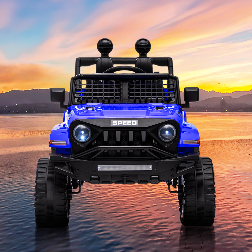 Blue Kids Electric Ride-On Car with Remote Control and MP3 Player