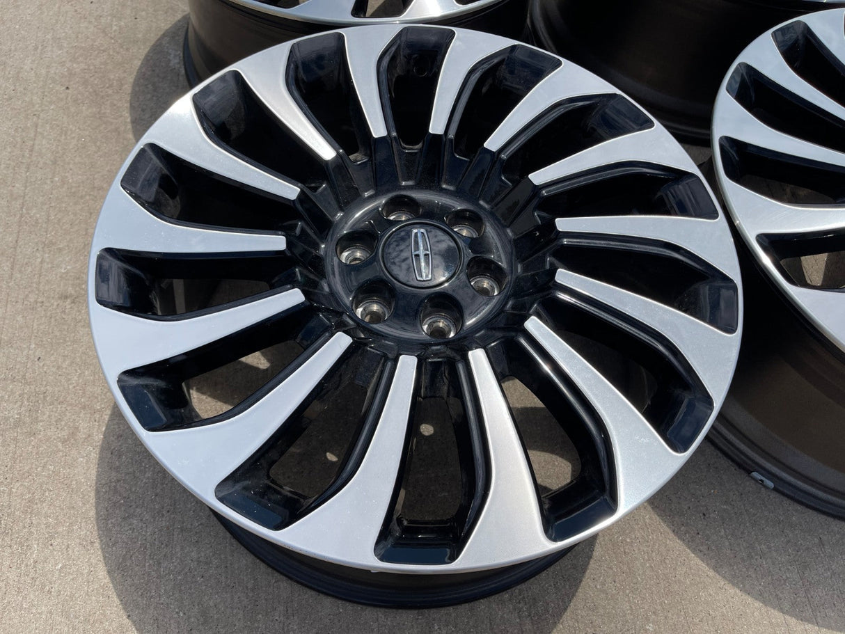 22" Lincoln Navigator OEM rims wheels 10499 95383 Black Label 2023 2024 2025 Texas Truck Tire