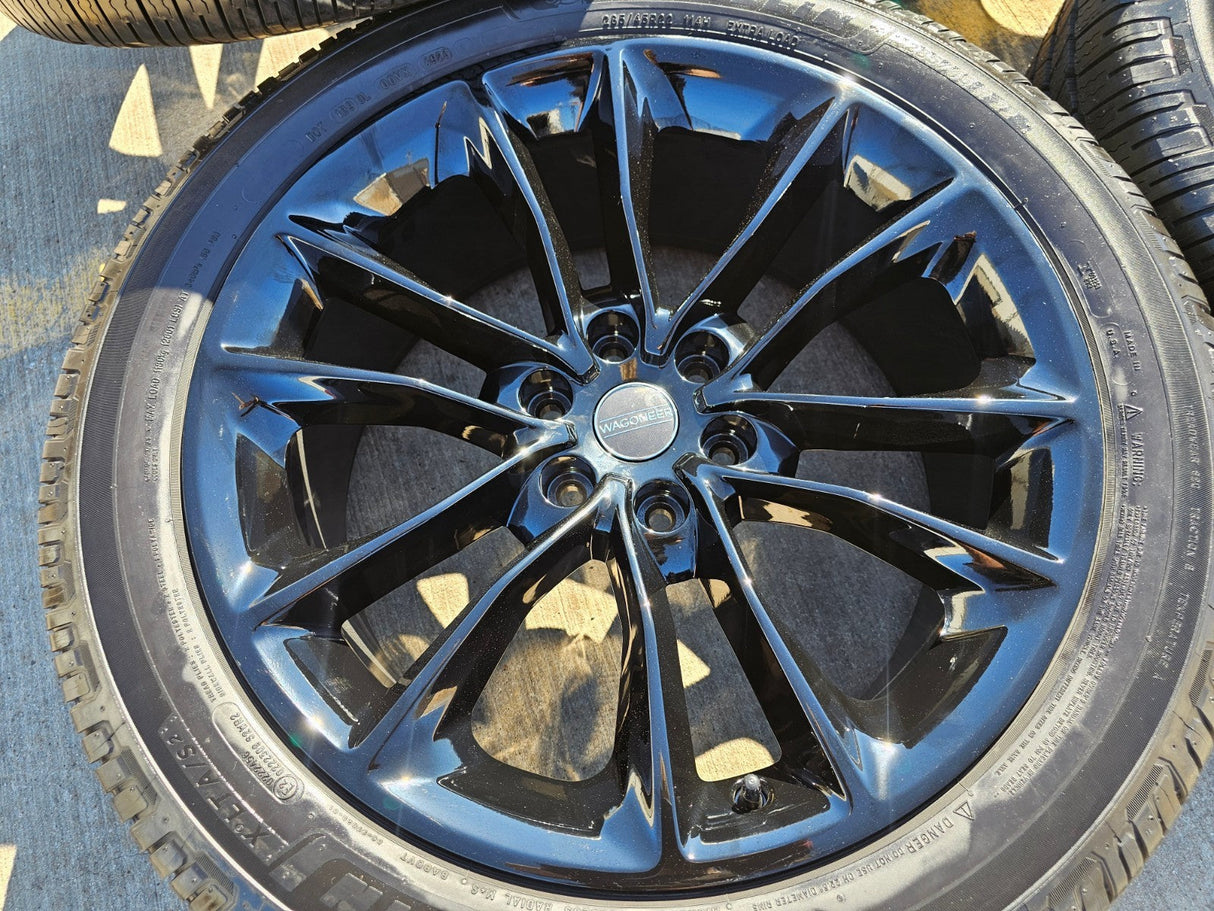 22" Jeep Grand Wagoneer OEM 9298 Obsidian rims wheels RAM 1500 MICHELIN Texas Truck Tire