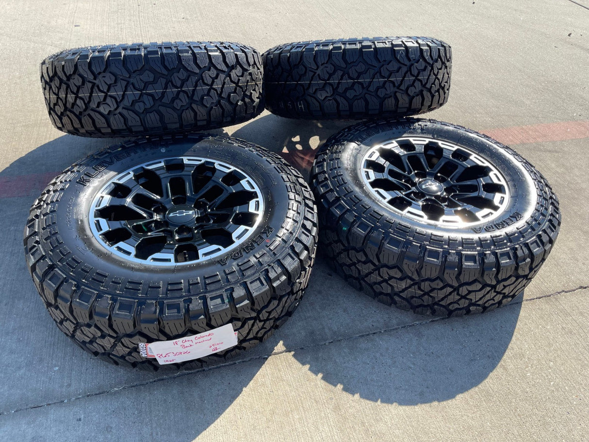 18" Chevy Silverado ZR2 Tahoe TRAIL BOSS Sierra OEM wheels rims tires 2026 NEW Texas Truck Tire