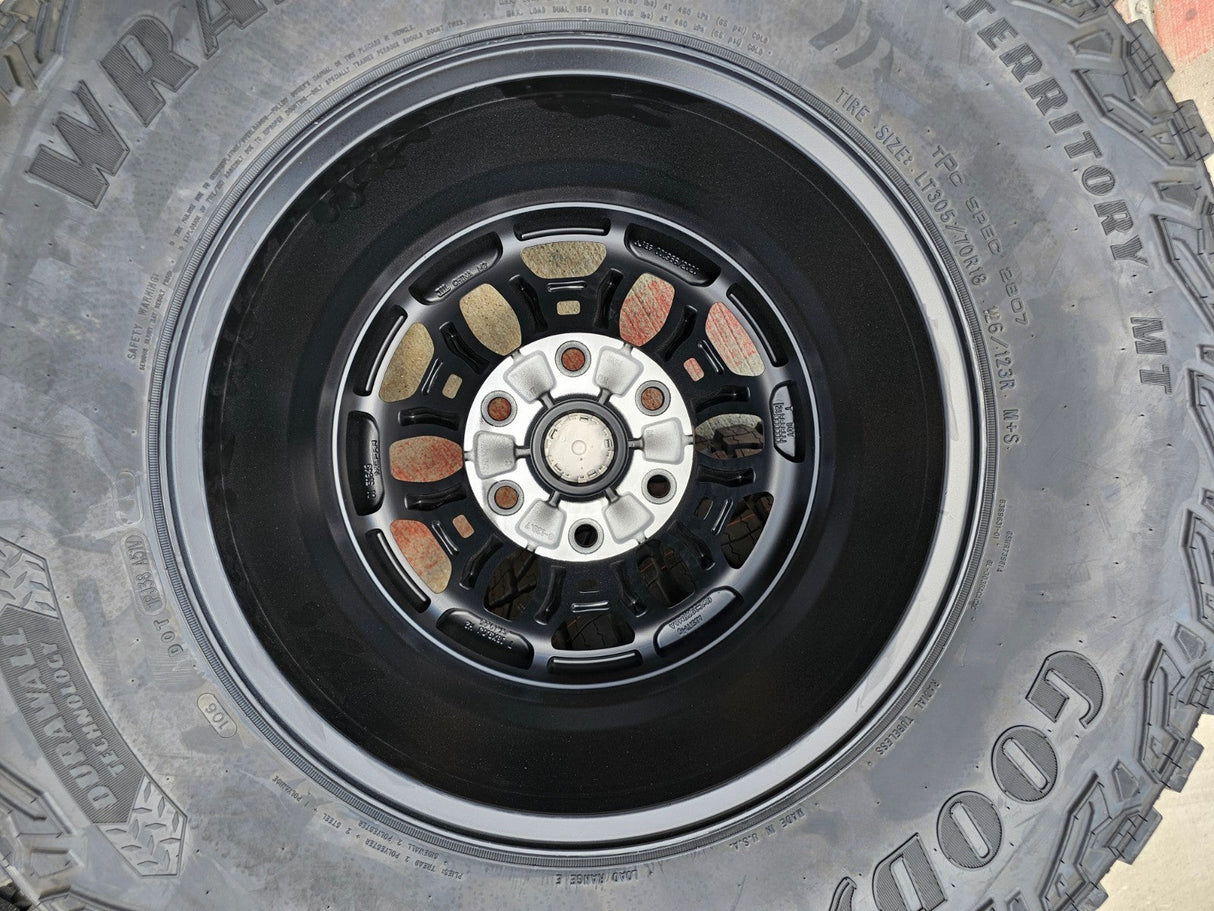 18" Dodge Ram 1500 TRX Beadlock OEM bronze RHO wheels rims 2735 tires 35" NEW Texas Truck Tire