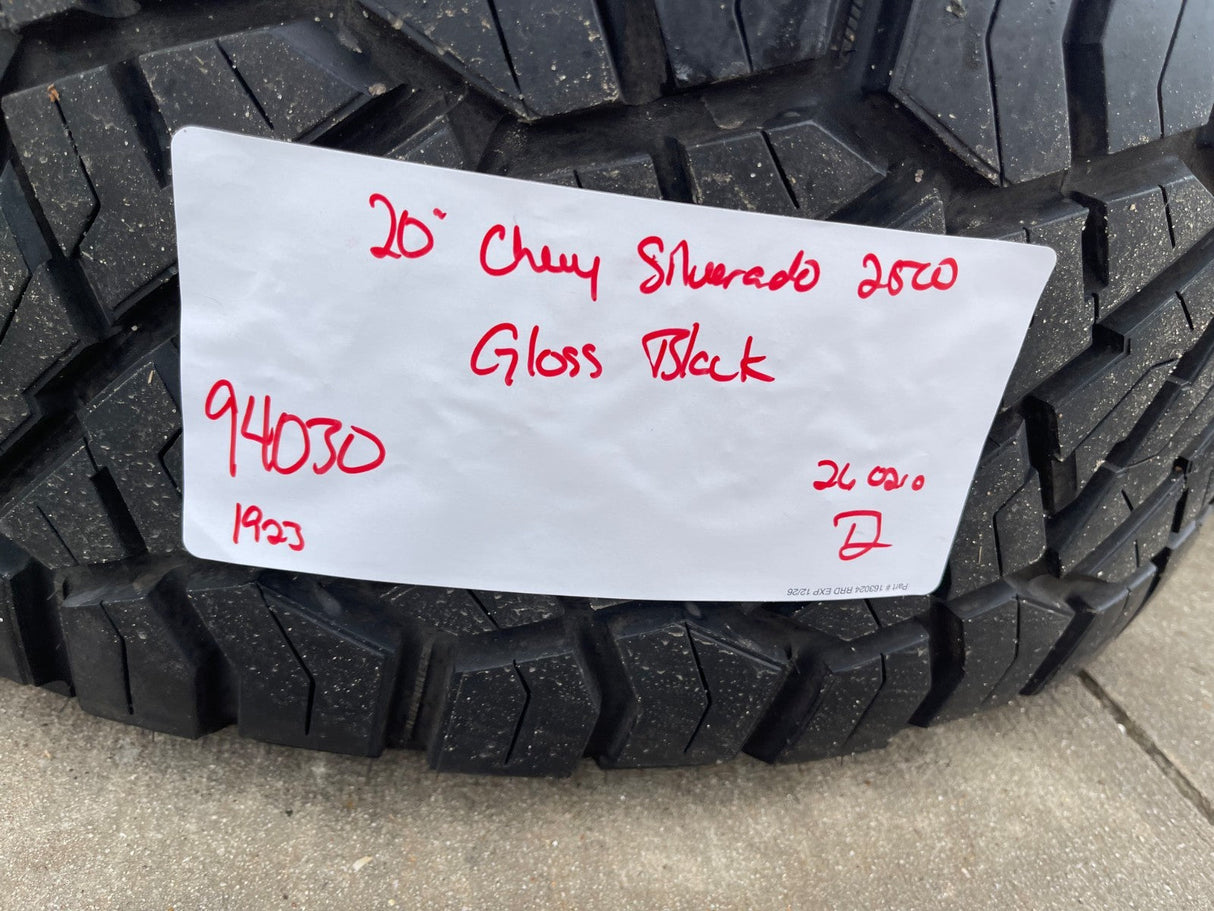 20" Chevy Silverado Trail Boss GMC AT4 2500 OEM 94030 wheels rims NIRTO 34" Texas Truck Tire