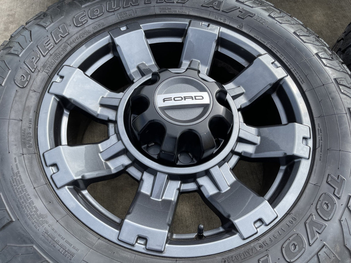 20" Ford F-250 F-350 OEM 10296 10485 Lariat wheels rims 2023 2024 2025 2026 TOYO Texas Truck Tire