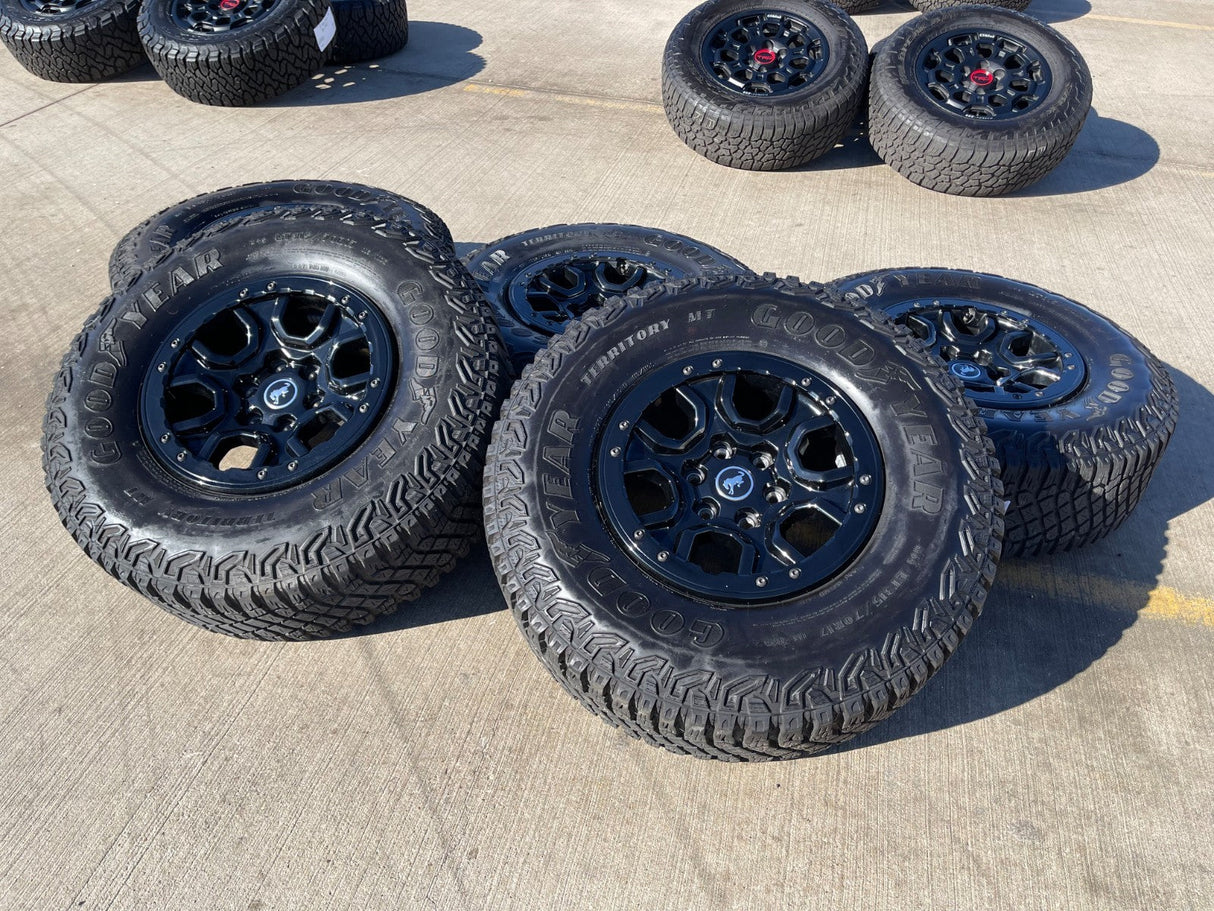 17" Ford Bronco SASQUATCH wheels rims BEADLOCK 10388 Ranger GOODYEAR M/T Texas Truck Tire