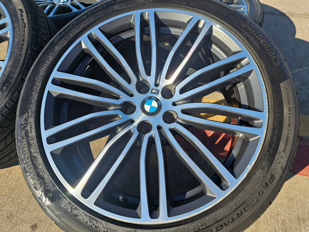 19" BMW 530i 540i 530e M550i 4 5 6 7 OEM 86328 Series wheels rims Style 664M Texas Truck Tire