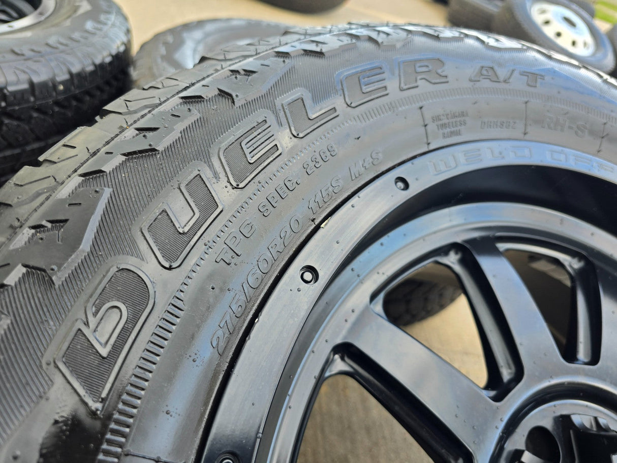 20x9 Weld Off-Road Stealth W168 Silverado Ford F-150 RAM wheels rims 6x139 6x135 Texas Truck Tire