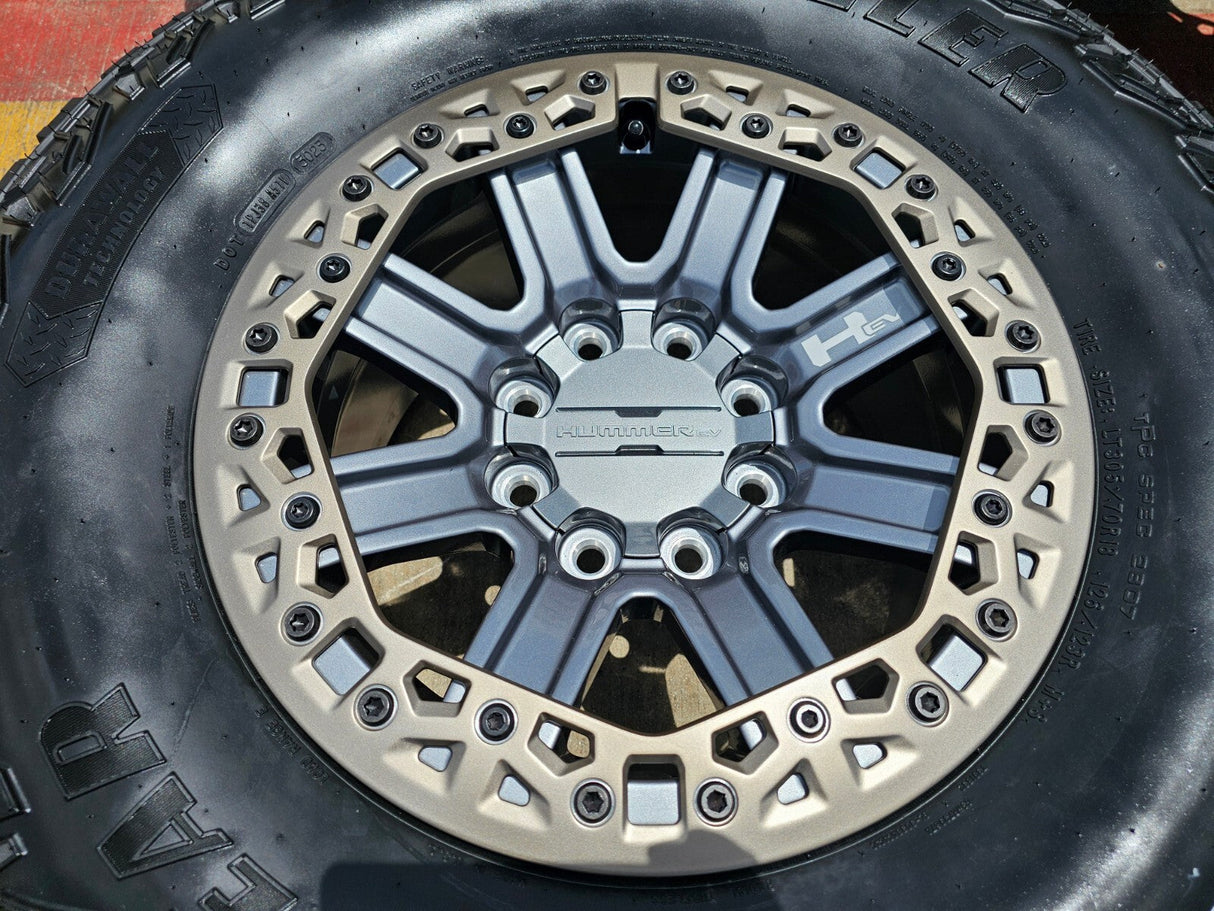 18" Hummer Grazen beadlock EV HEV 2500 OEM wheels rims 2023 2024 2025 2026 NEW Texas Truck Tire