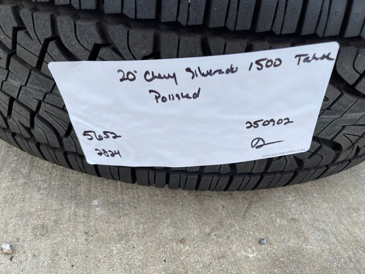20" Chevy Silverado Tahoe Suburban OEM 5652 wheels rims tires PIRELLI A/T Texas Truck Tire