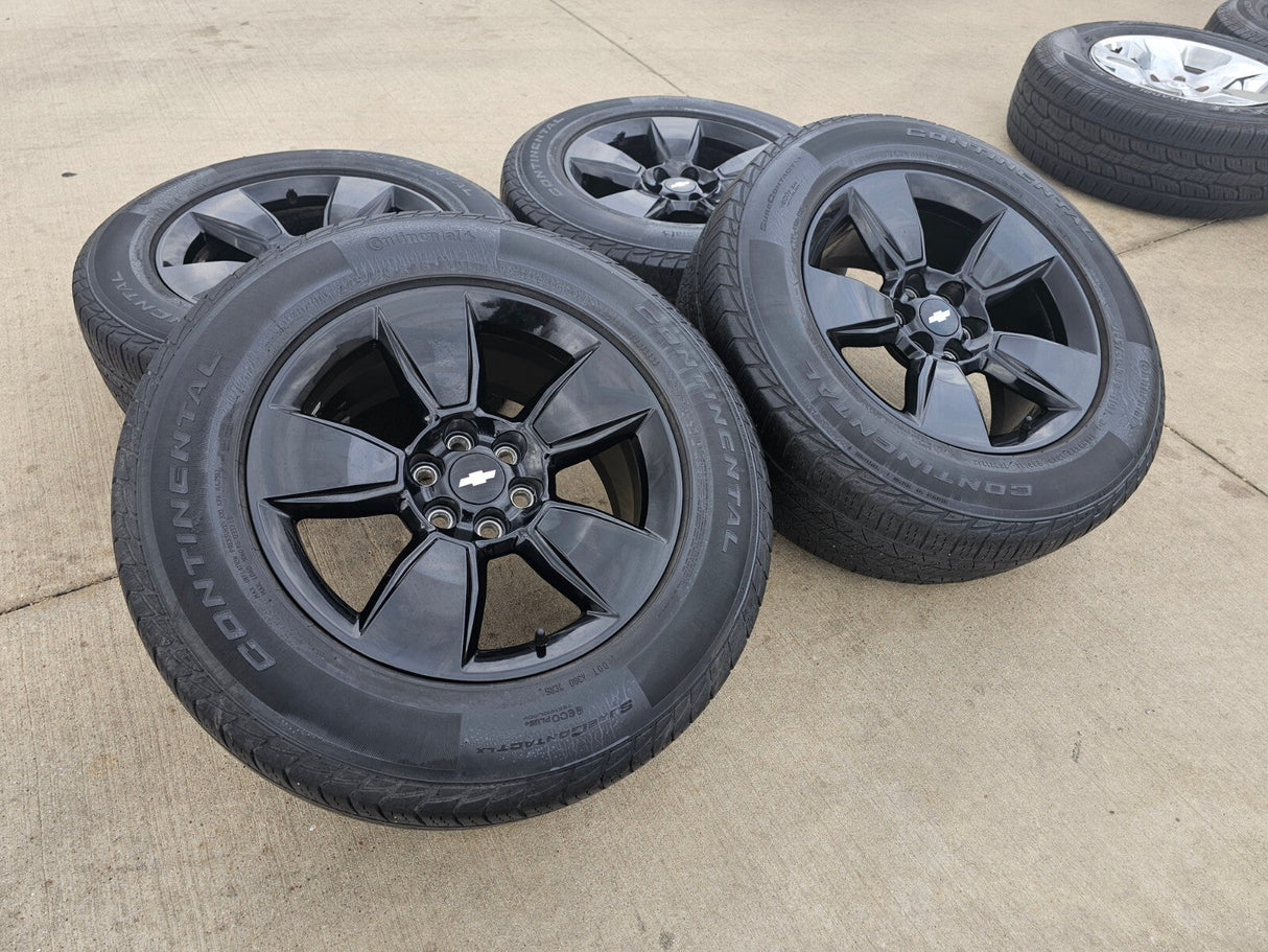 18" Chevy Colorado REDLINE OEM wheels rims 5747 5818 tires 2019 2020 2021 2022 Texas Truck Tire