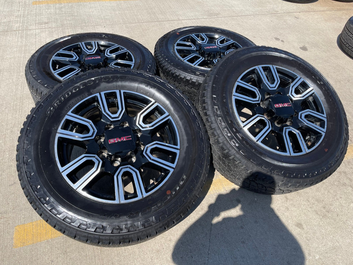 20" GMC Sierra AT4 2500 3500 OEM wheels rims 5950 Silverado BRIDGESTONE A/T Texas Truck Tire