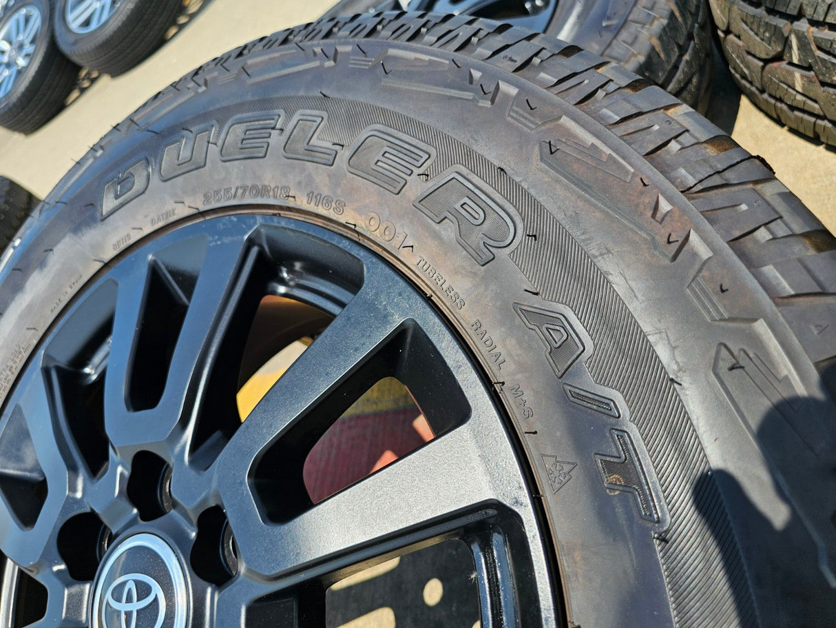18" Toyota Land Cruiser OEM 95953 wheels rims BLACK Tundra Sequoia A/T NEW Texas Truck Tire