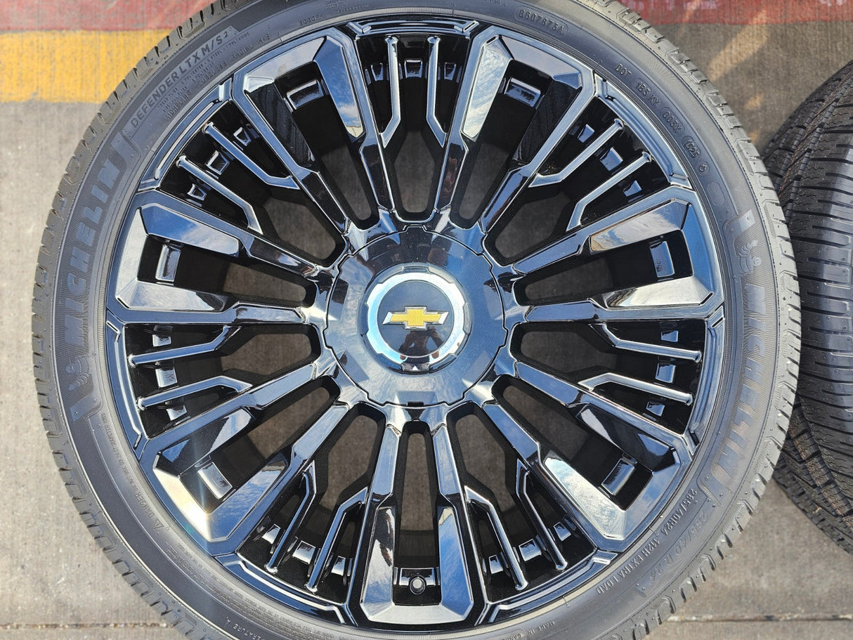 24" Chevy Tahoe Silverado OEM High Country wheels rims 2025 2026 NEW MICHELIN Texas Truck Tire