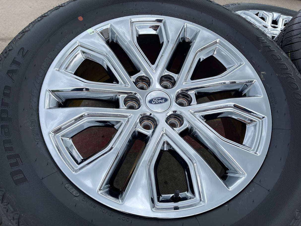 20" Ford F-150 LARIAT Limited OEM 10619 rims wheels CHROME Expedition 2026 NEW Texas Truck Tire