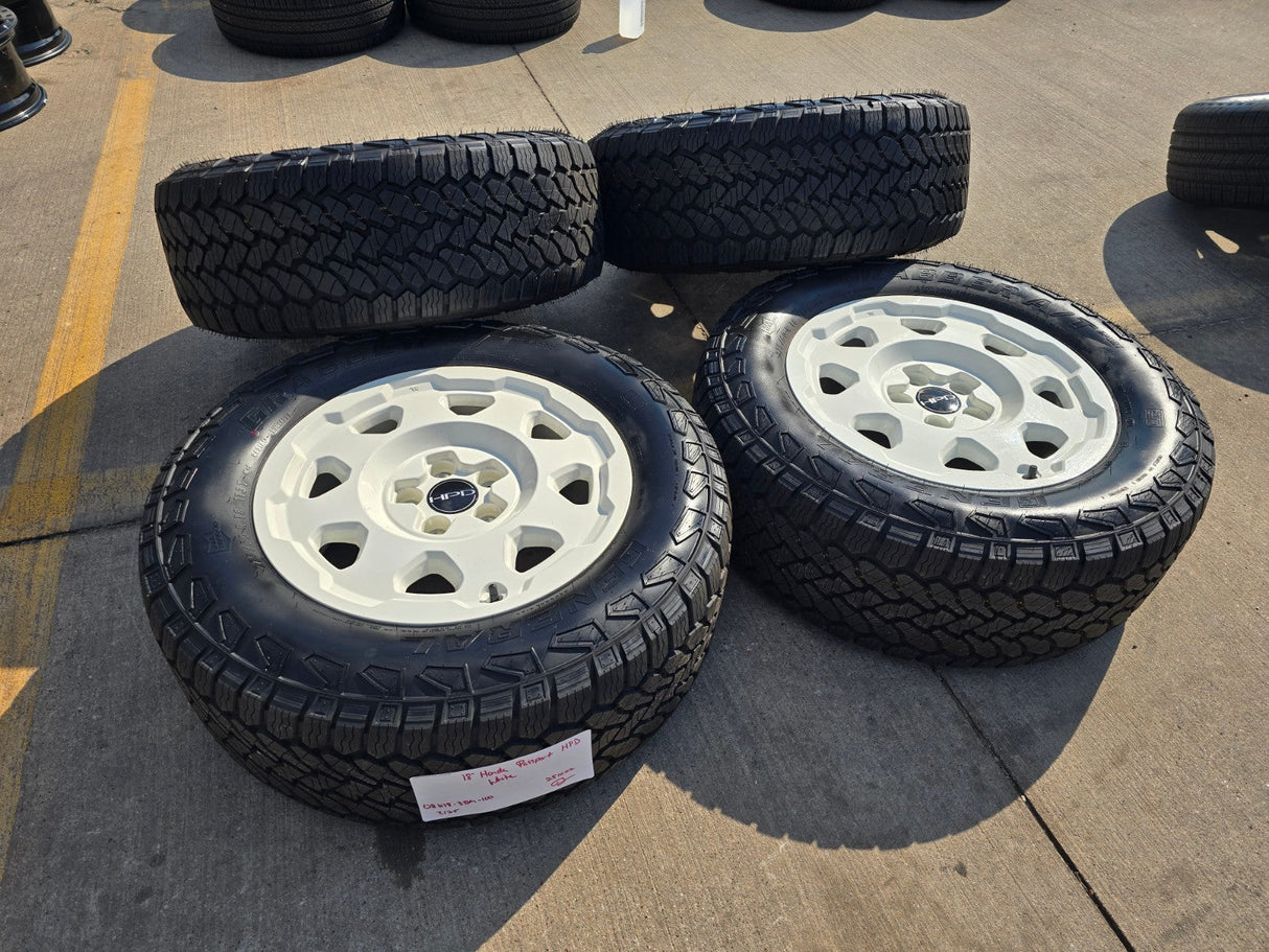 18" Honda Passport Ridgeline Pilot HPD OEM white wheels rims MDX 2025 2026 NEW Texas Truck Tire