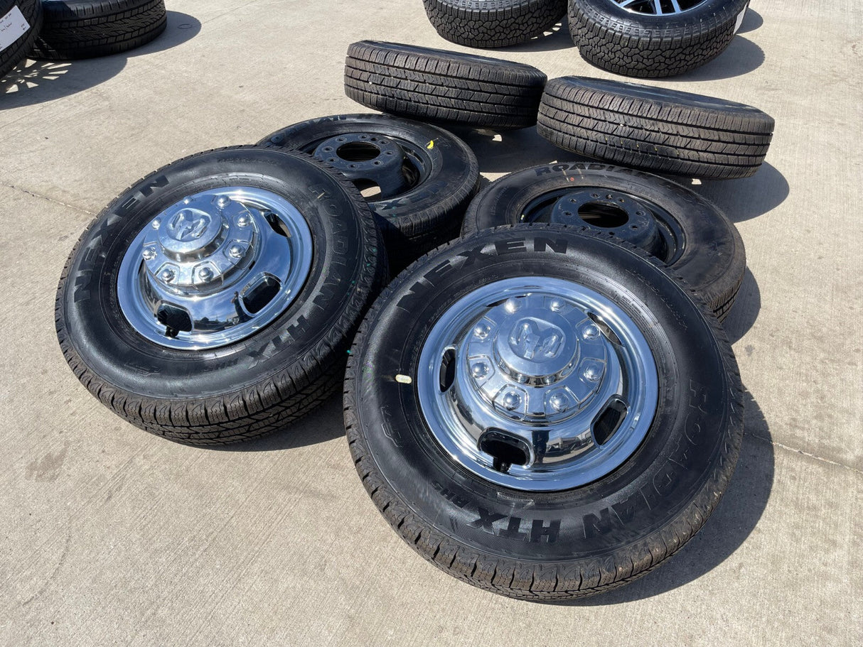 17" Dodge Ram 3500 Dually 8x200 wheels rims 2703 2704 OEM 2024 2025 2026 NEW Texas Truck Tire