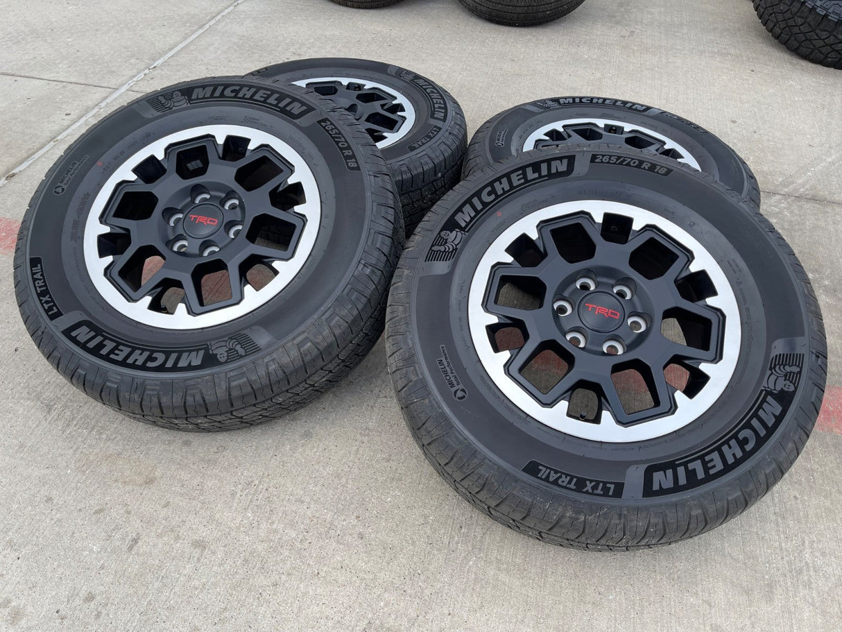 18" Toyota Tacoma 4Runner TRD OEM 94199 wheels rims 2024 2025 2026 MICHELIN NEW Texas Truck Tire