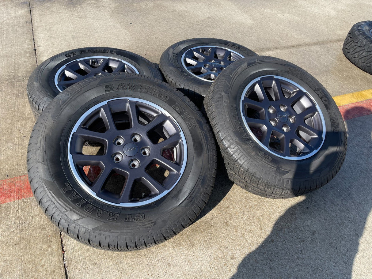 18" Jeep Gladiator Overland OEM wheels rims Wrangler 9241 96494 tires Texas Truck Tire