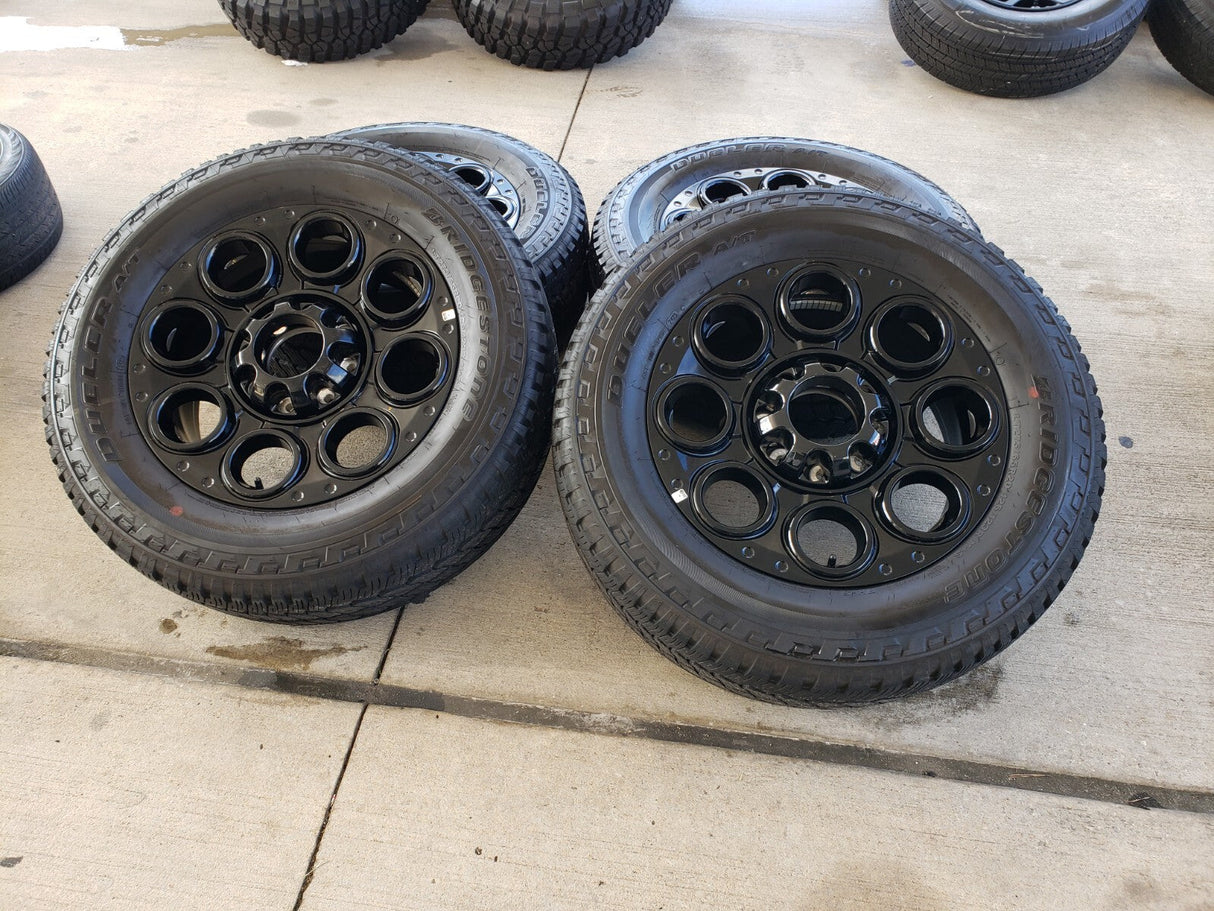 20" Ford F-250 F-350 OEM black TREMOR 10484 10299 wheels rims BRIDGESTONE Texas Truck Tire