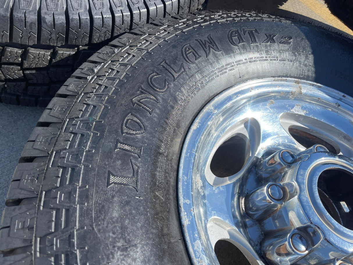 16" Ford F-250 F-350 Excursion OEM 3408 polished wheels rims tires Texas Truck Tire