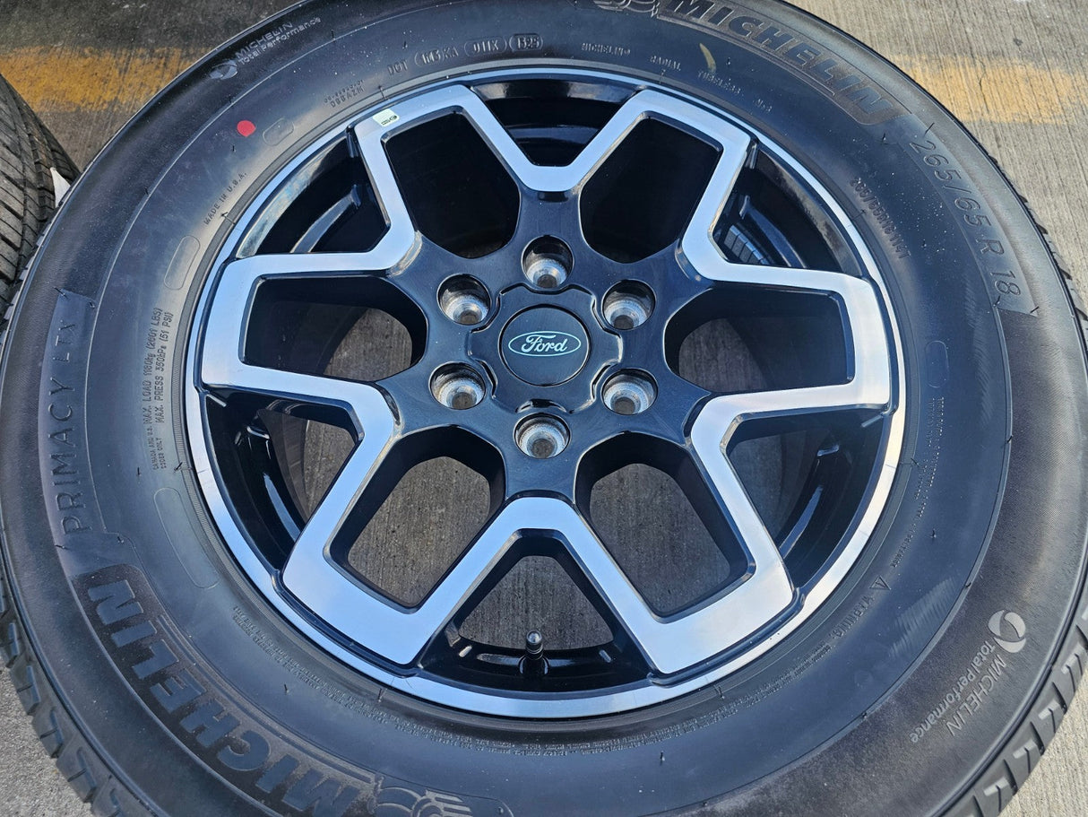 18" Ford Ranger wheels rims tires black 95213 tires 2024 2025 2026 NEW MICHELIN Texas Truck Tire