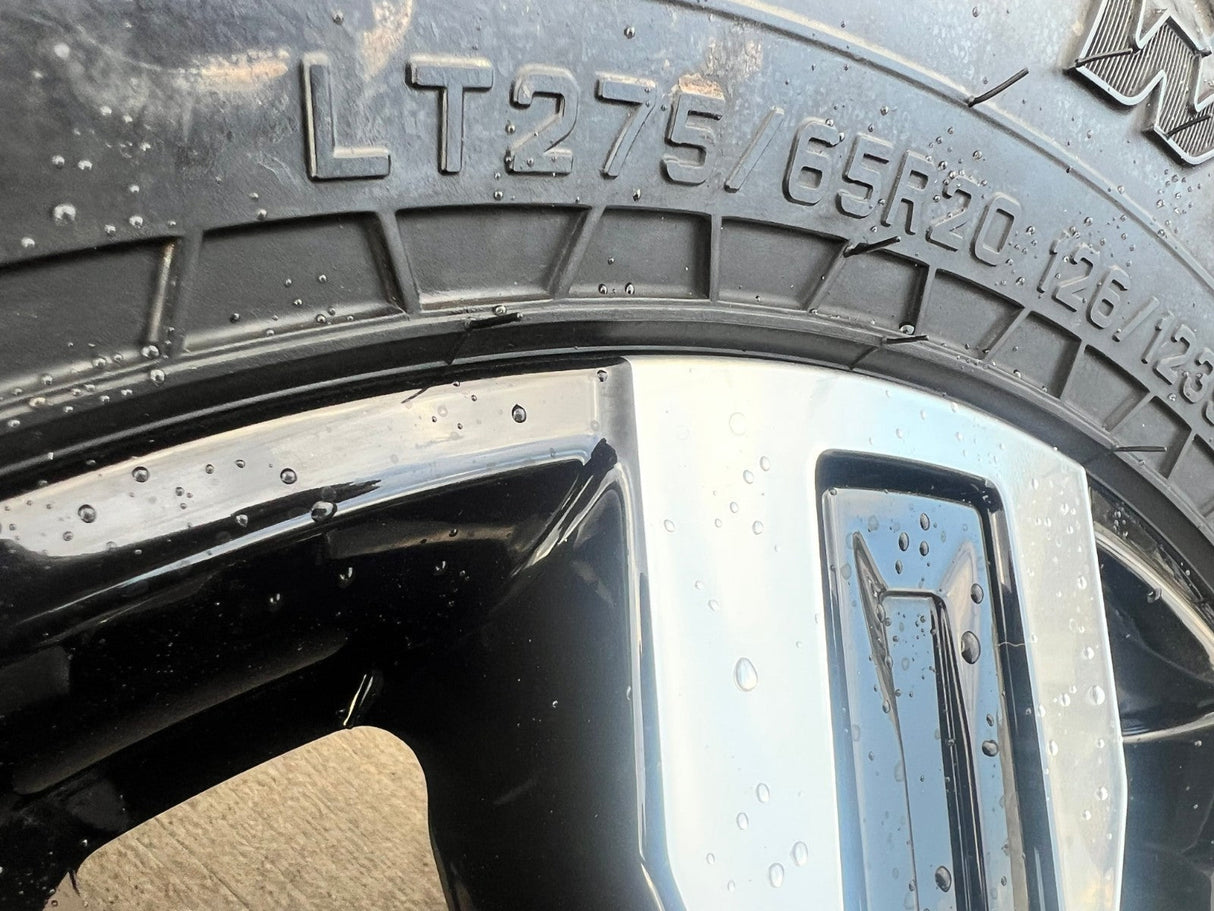 20" GMC Sierra AT4X 2500 3500 OEM wheels rims 5958 14138 Chevy Silverado FALKEN Texas Truck Tire