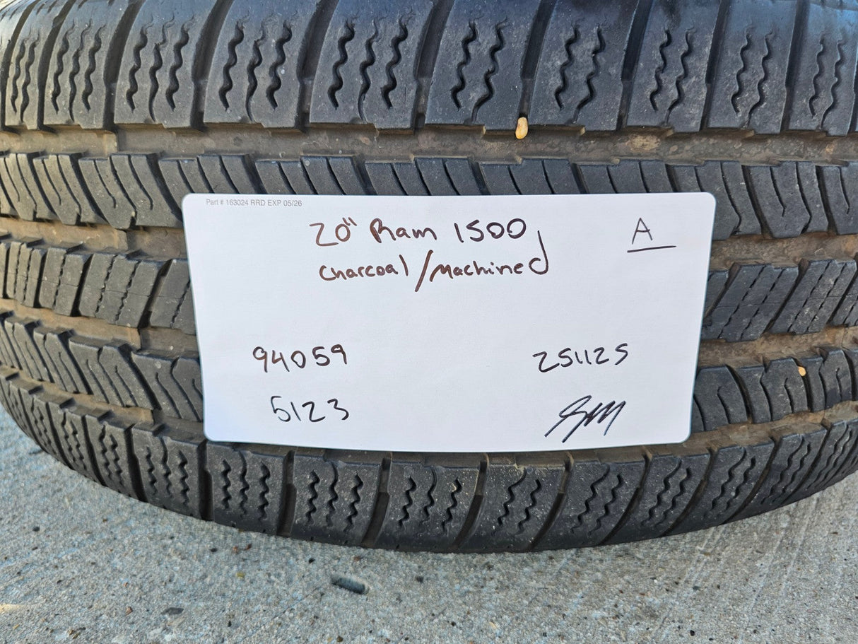20" Dodge Ram 1500 OEM 94059 Laramie wheel rim 68583860AA Spare 2024 2025 2026 Texas Truck Tire