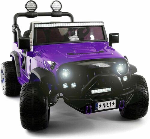 2023 12V Children's Jeep Dual-Seater Ride On Kids Vehicle Truck with Remote Control, 3 Gears, Melodies.
