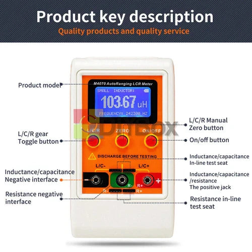 M4070 LCR Meter – Auto-Range Cap/Induct/Res Tester TekShack