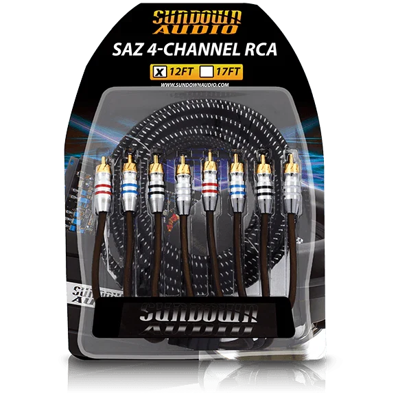 Sundown Audio SAZ4CH - 12FT 4 Channel RCA Interconnects Sundown Audio