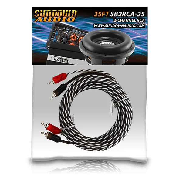 Sundown Audio SB2-25FT 2-Channel RCA Interconnect Cables Sundown Audio