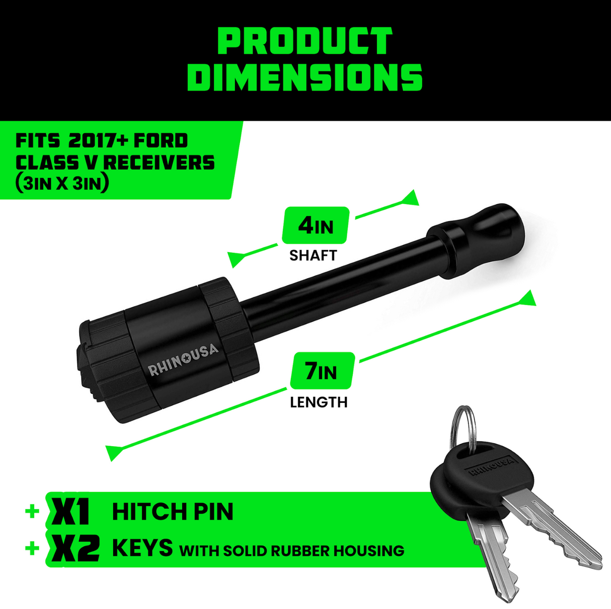 3" Locking Trailer Hitch Pin