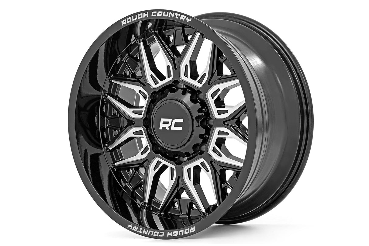 Rough Country 86 Series Wheel Gloss Black Milled 20x10